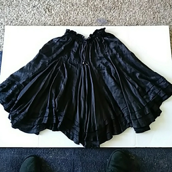 Toy g. Midi silk black full skirt xs to xl
